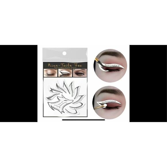 Goth Beautiful Ten piece, goth make up brush set AND Eye stencil kit .!!!!! - Picture 9 of 14